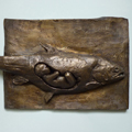 „Ryba”,materiał: brąz patynowany; wymiary: 24x40